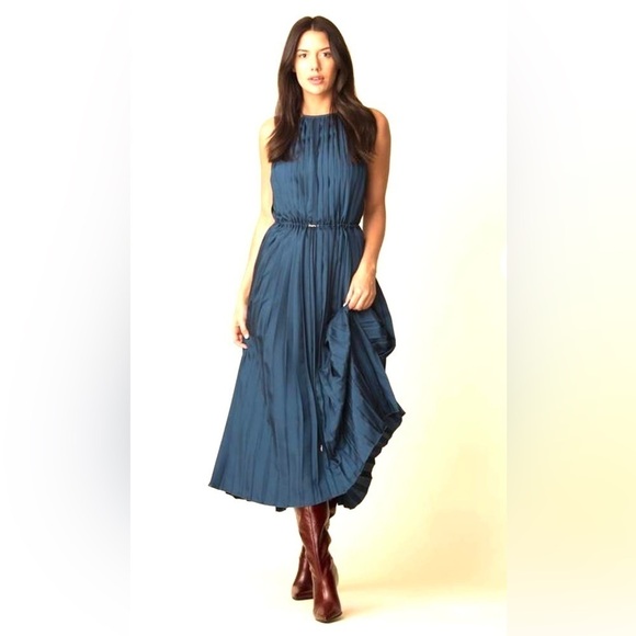 Tibi Mendini Twill Pleated Dress Size 6 NWT - Picture 2 of 14